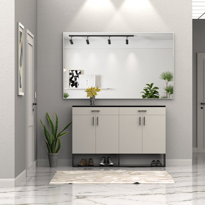 Oversized Bathroom Mirror Silver