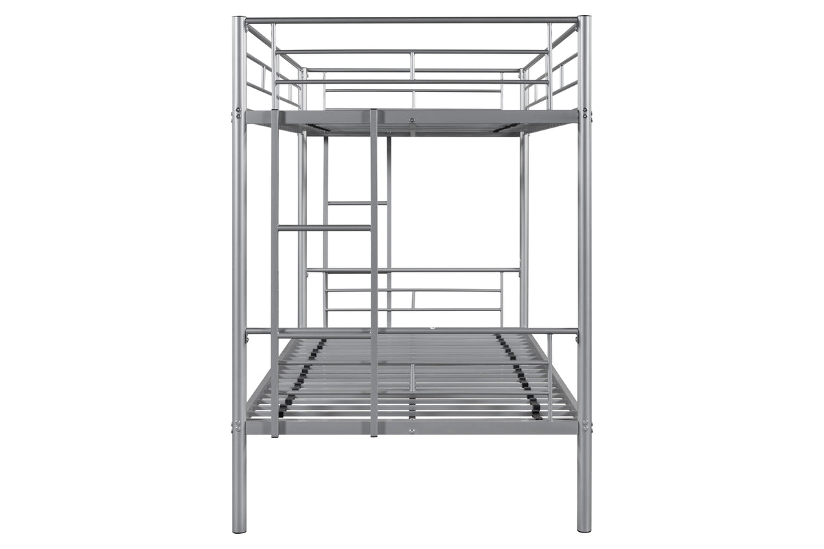 Metal Bunk Bed Silver