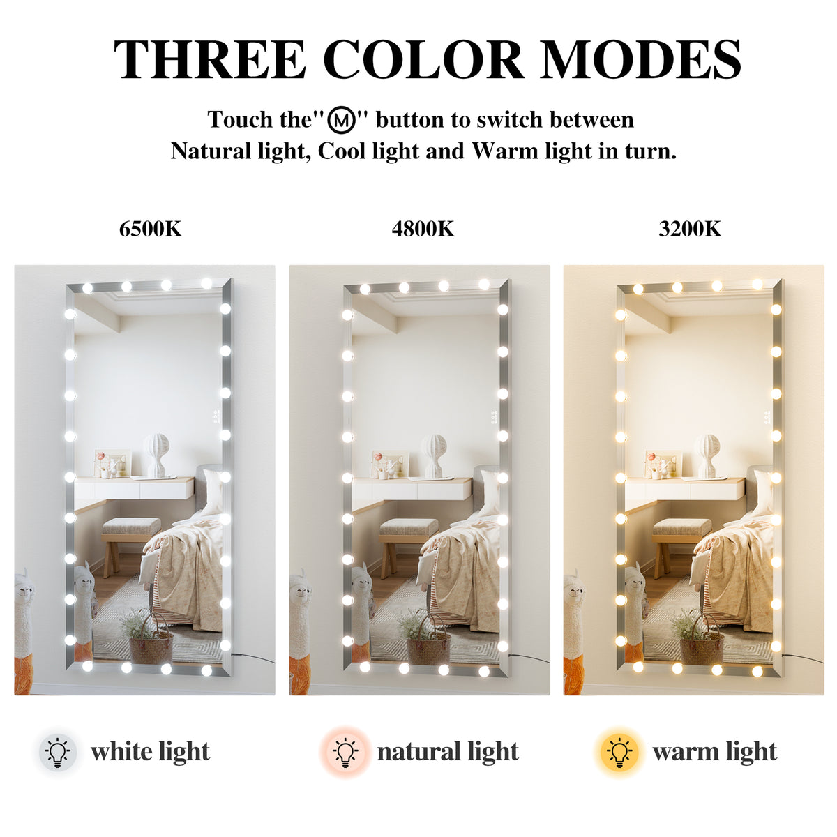 Hollywood LED Vanity Mirror White