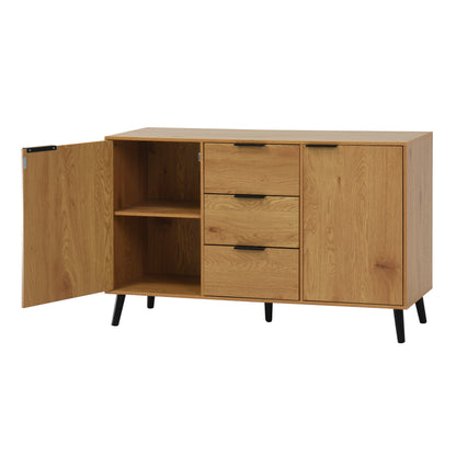 Side Panel Buffet Cabinet with Storage and Double Doors