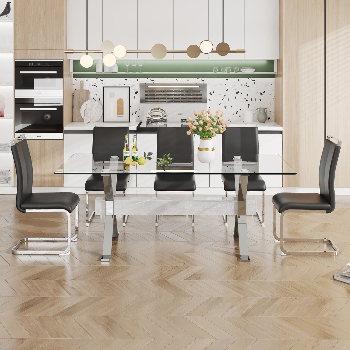 Glass Dining Table Modern Sleek Design
