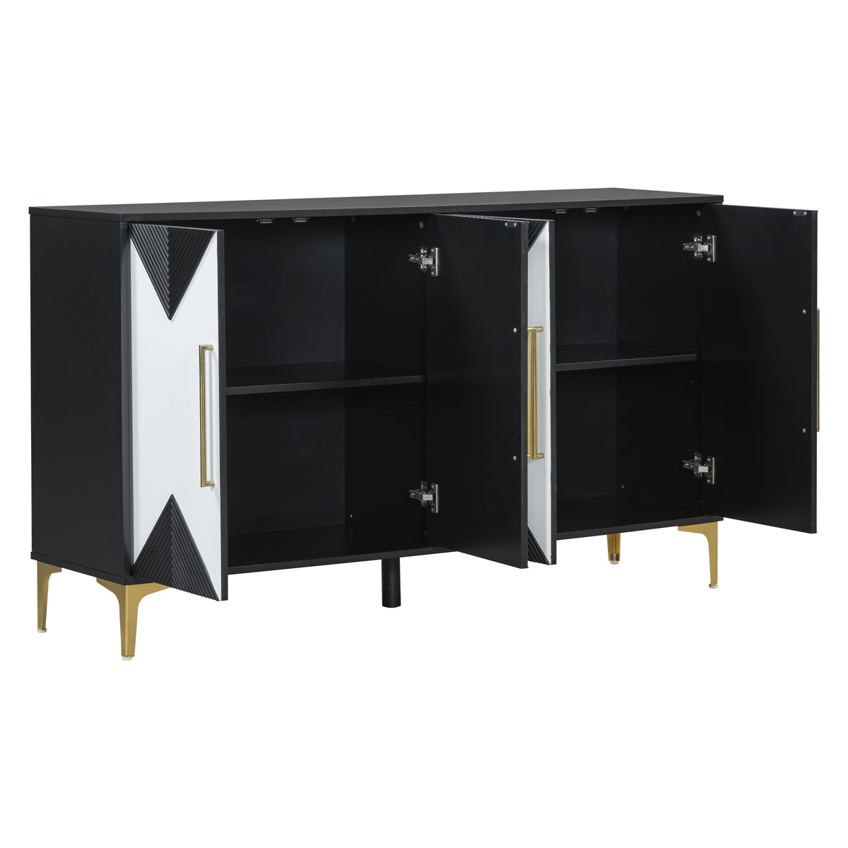 U-Style Four-Door Cabinet Taupe