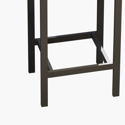 Modern Pub Table with 3 Stools Gray Finish