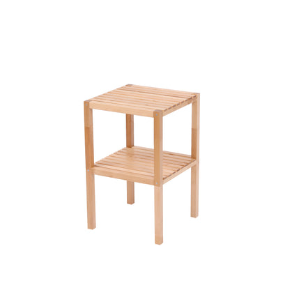 Natural Birch 3-Tier Bathroom Storage Shelf – Solid Wood Freestanding Organizer Rack