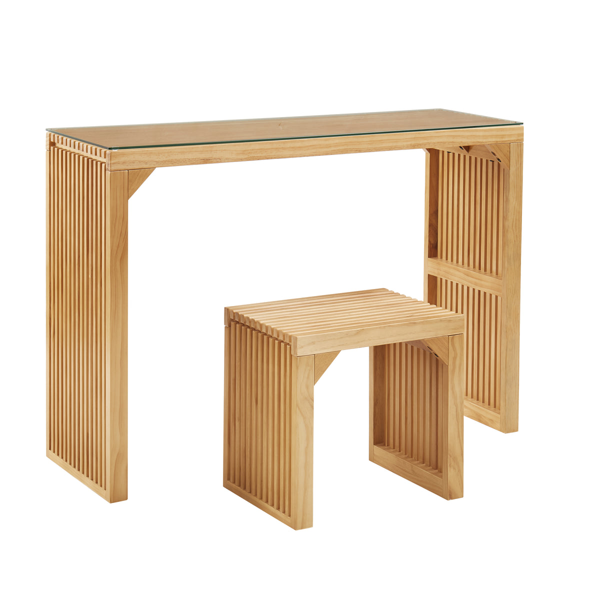 Pine Wood Dining Bench Natural Finish
