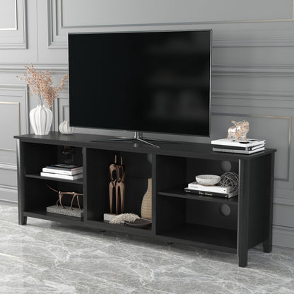 Modern Media Console TV Stand Black