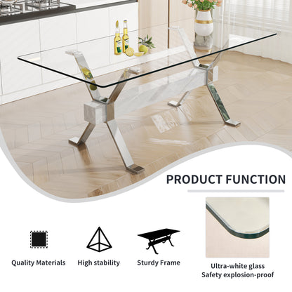 Glass Dining Table Modern Sleek Design