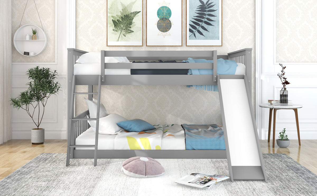 Full Bunk Bed Gray
