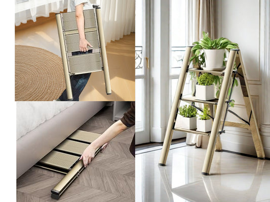 Aluminum Step Ladder – Black Pedal