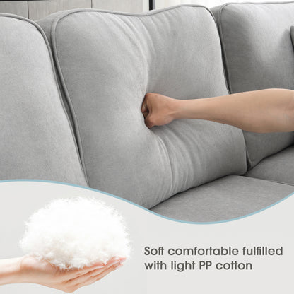 Modern U-Shape Sectional Sofa Light Gray