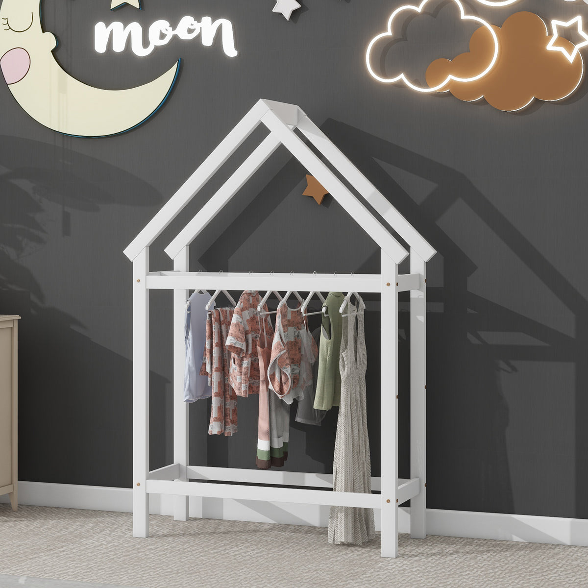 Twin House Bed White
