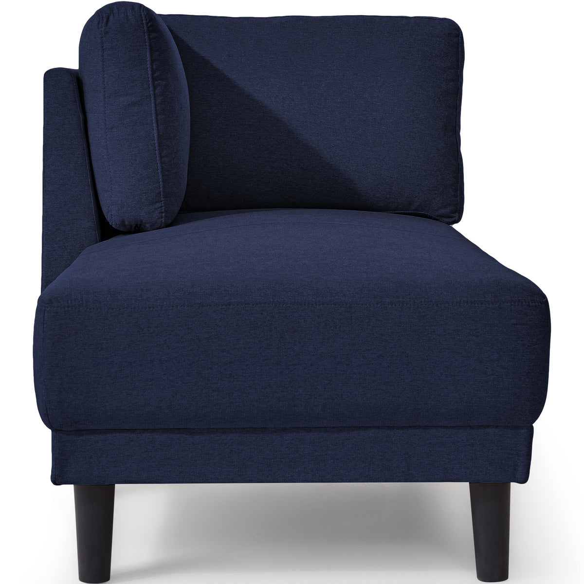 Mid-Century Linen Chaise Lounge – Blue