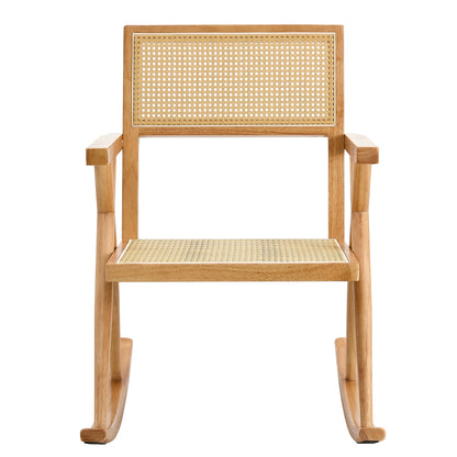 Outdoor Rattan Rocking Chair – Gray Wicker