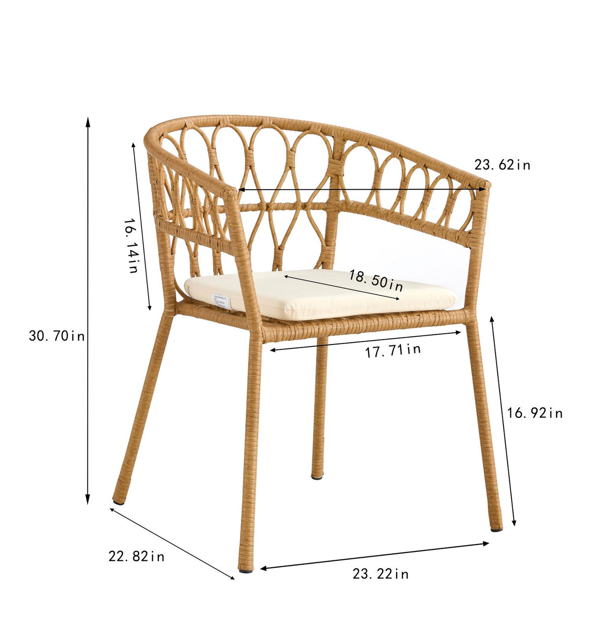 Outdoor Bamboo Dining Set (5 pcs)