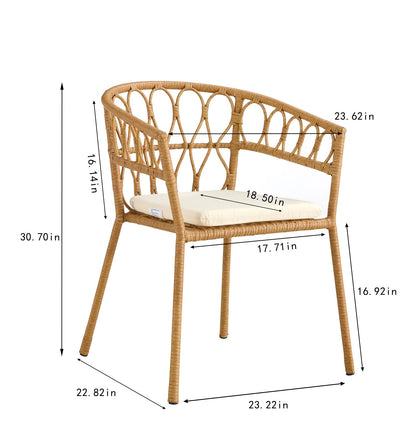 Outdoor Bamboo Dining Set (5 pcs)