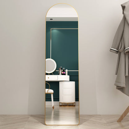 Full-Length Aluminum Alloy Wall Mirror Arched Frame