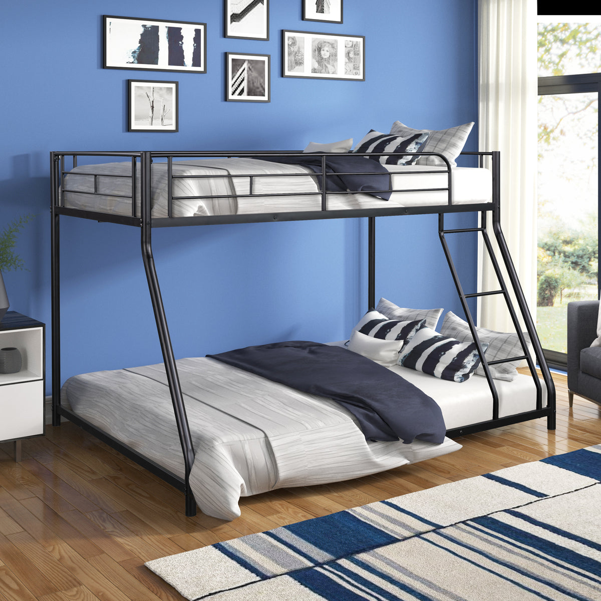 Metal Twin-Full Bunk Bed – Heavy Duty Frame