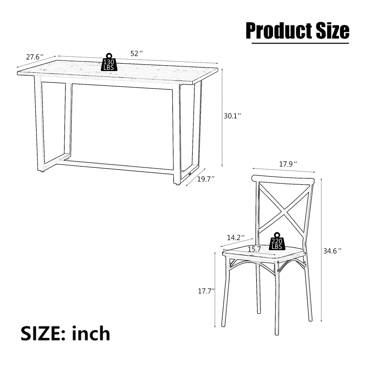 7-Piece Dining Set with Modern Chairs
