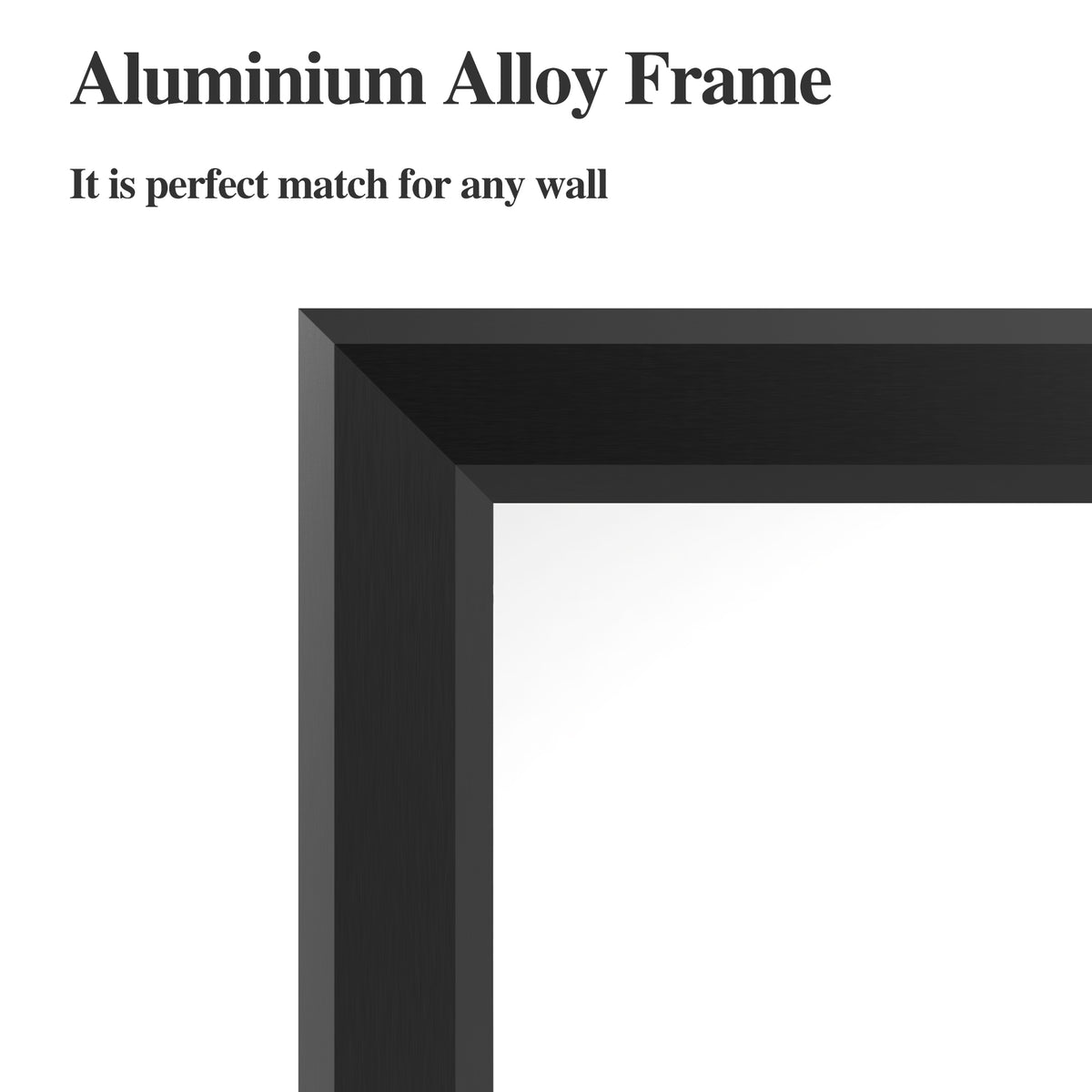 Oversized Black Frame Bathroom Mirror