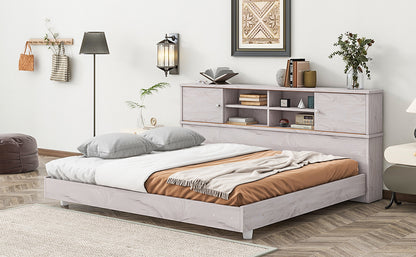 Full Daybed Frame with Bookcases Oak