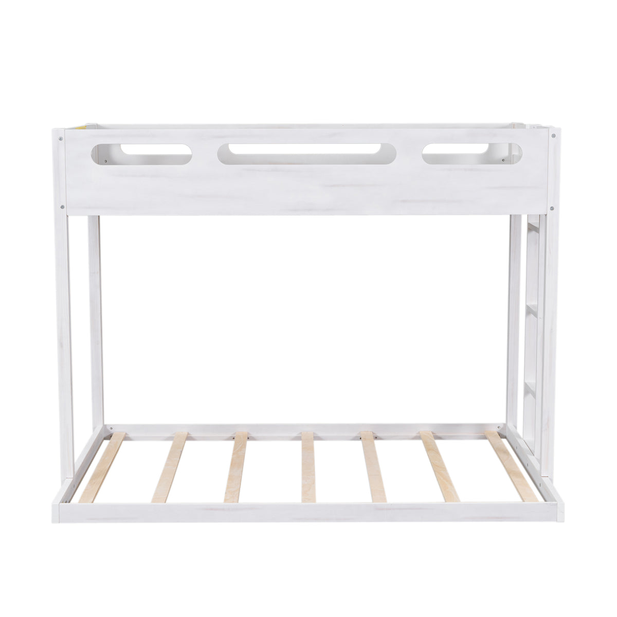 Full Bunk Bed with Ladder White