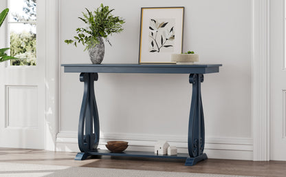 Rustic Console Table 48-Inch Navy Finish
