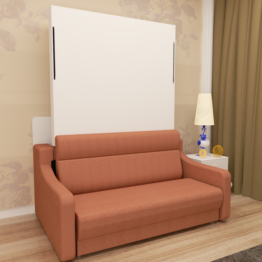 Full Sofa Bed with Drawers White