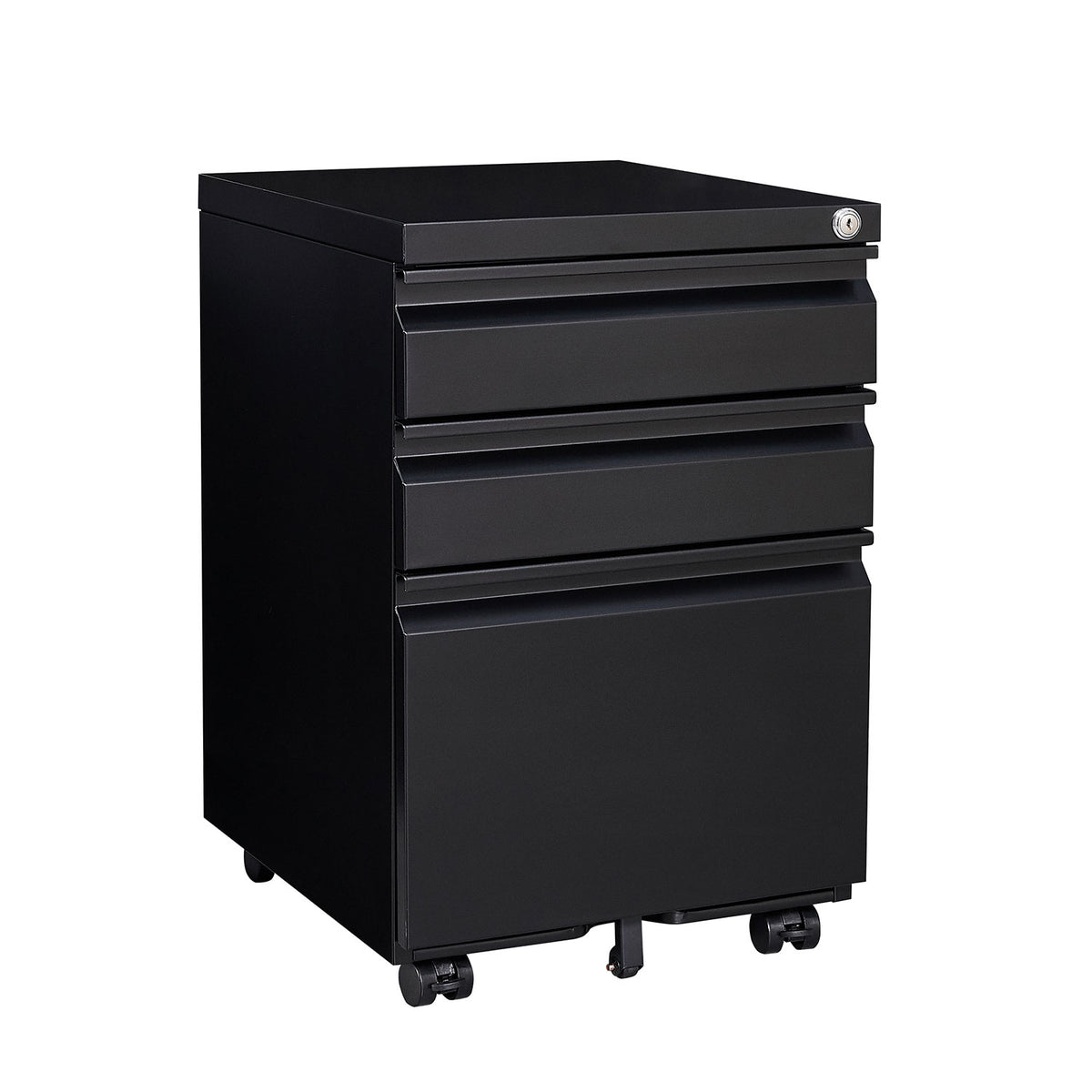 3-Drawer Metal Filing Cabinet with Lock