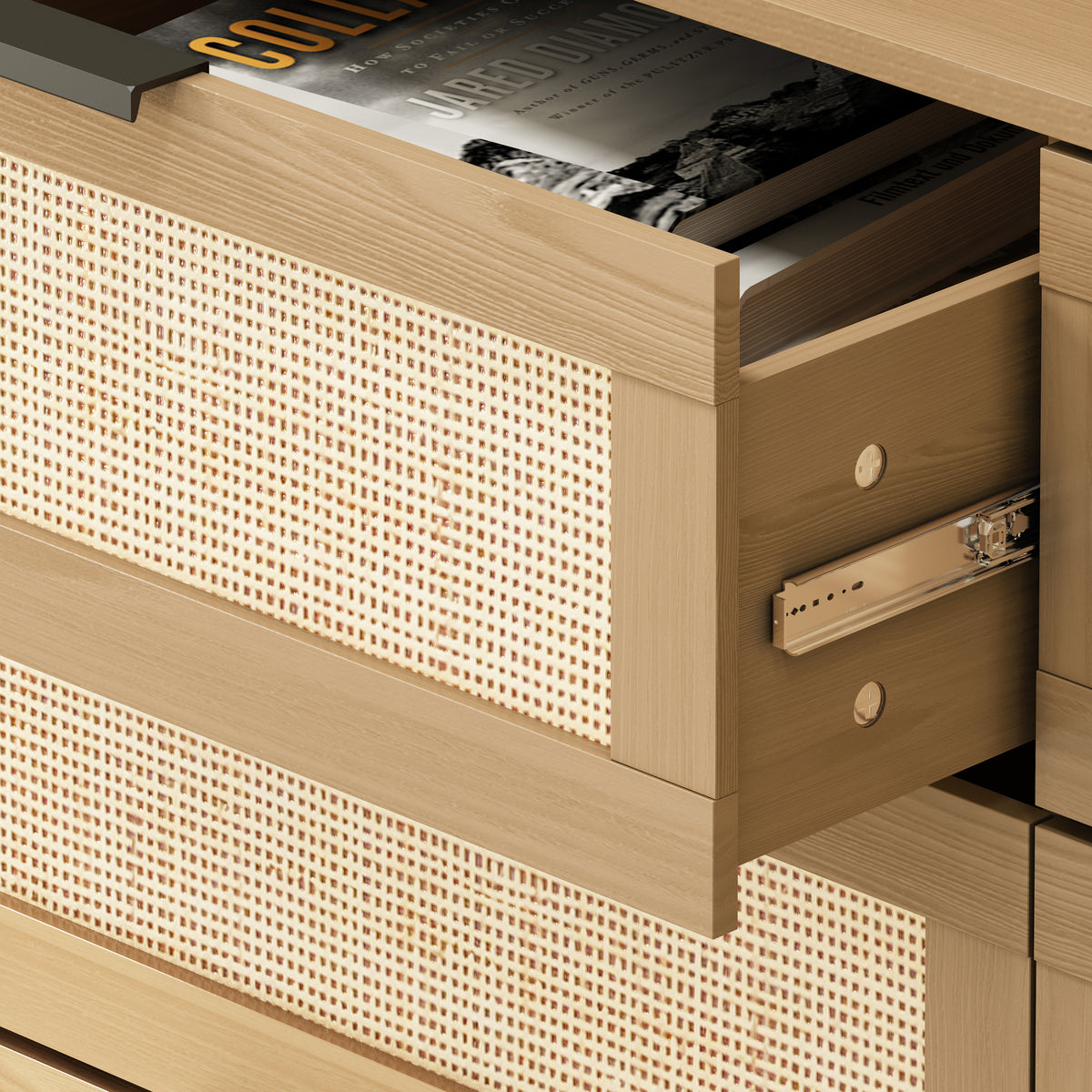 Rattan Dresser Black
