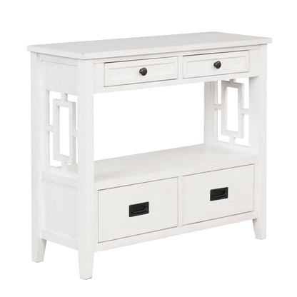 Farmhouse Console Table Antique White