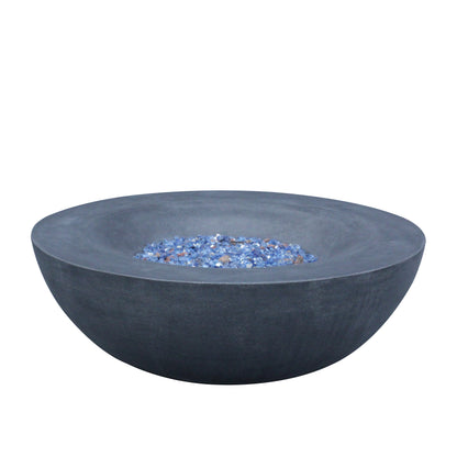 42-Inch Concrete Fire Pit Dark Gray