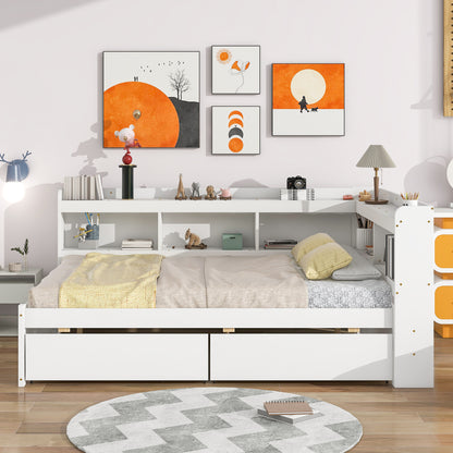 Full Storage Bed White