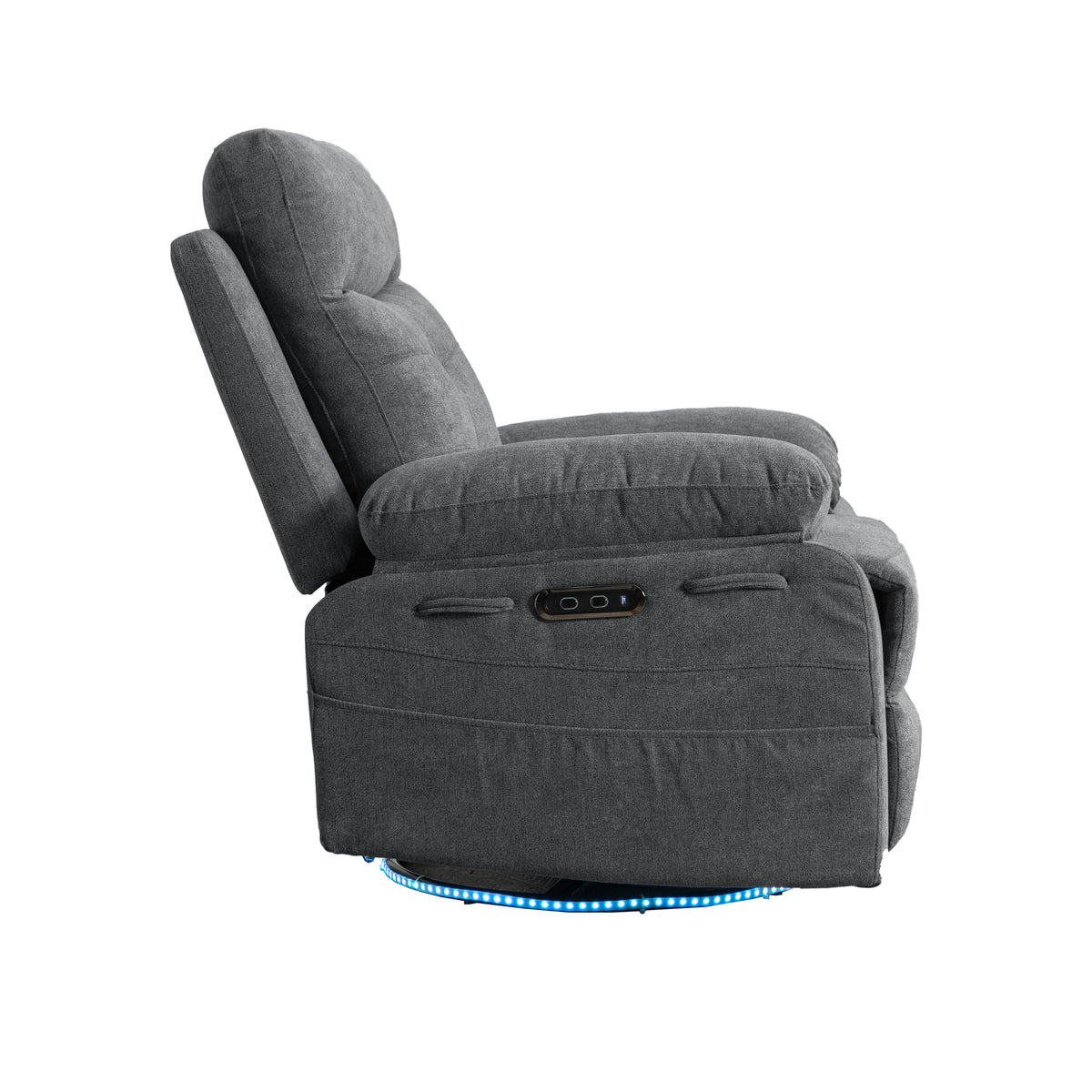 Electric Recliner Chair with LED Lighting Gray
