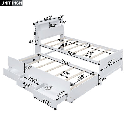 Twin Platform Bed White