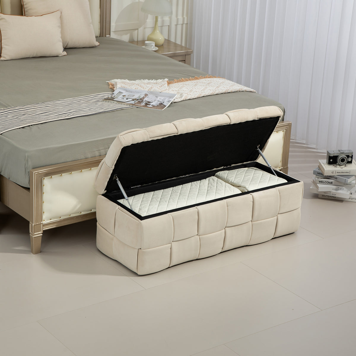 Ottoman Stool Beige
