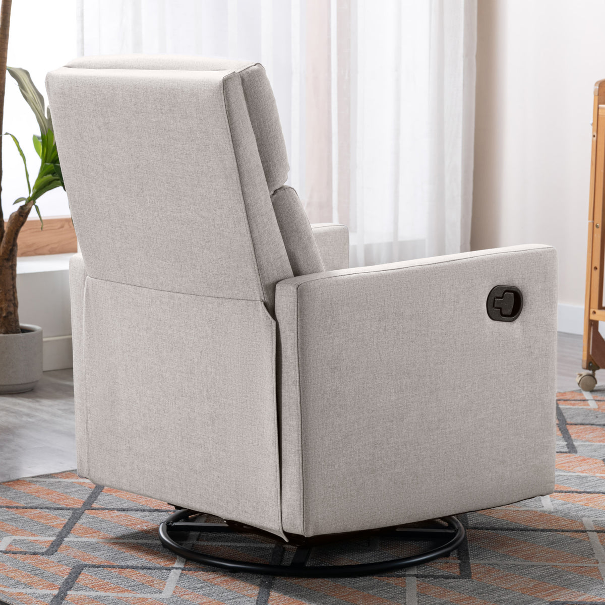 Upholstered Rocker Chair Tan