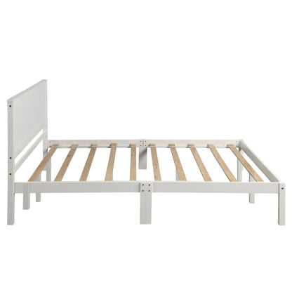 Queen Platform Bed White