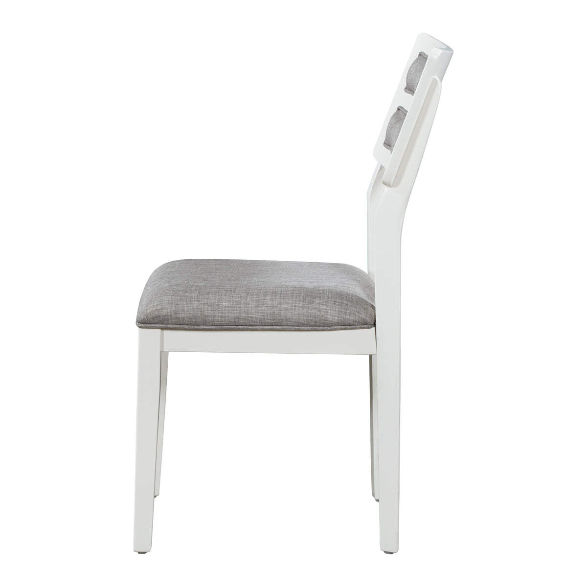 6-Piece Dining Set with Bench White and Gray