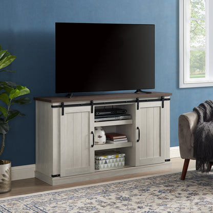 Farmhouse Media Console for TV White