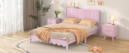 Full Platform Bed Pink