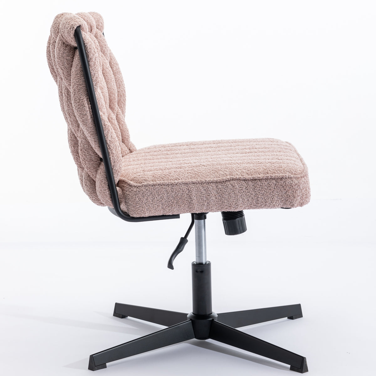 Armless Office Chair – Blush Pink