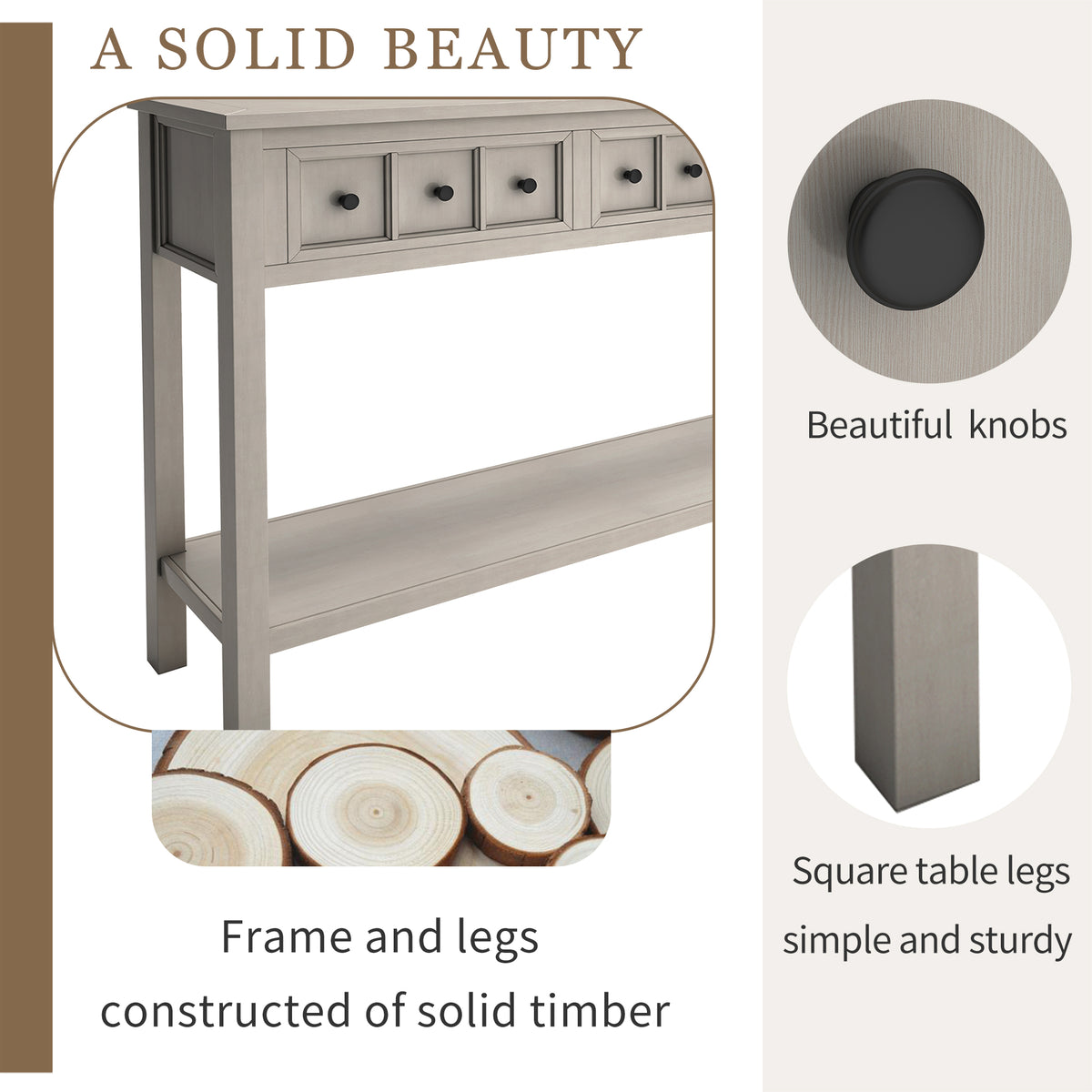 Rustic Entryway Console Table