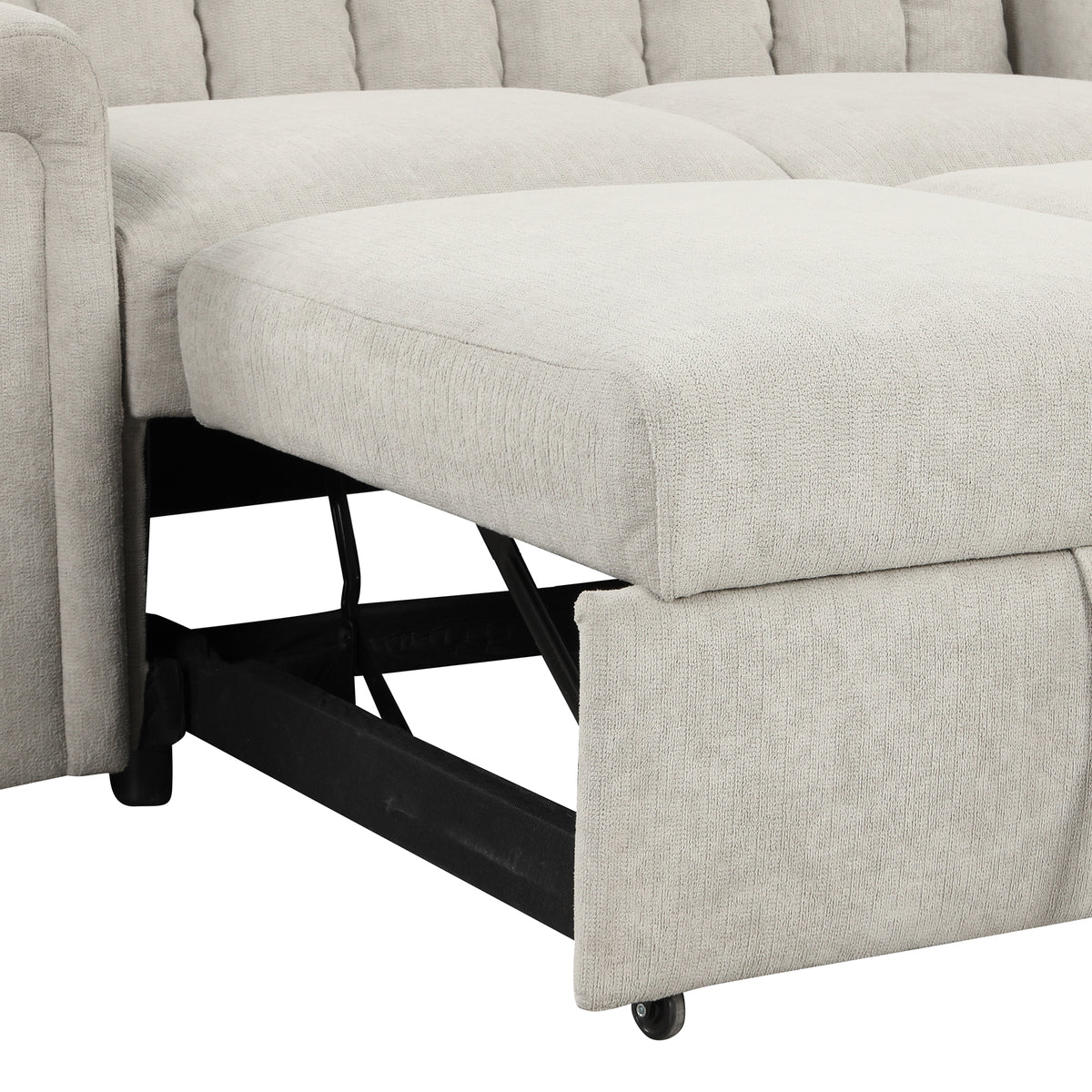 U-Style Convertible Loveseat Sofa Bed – Modern Sleeper with Storage