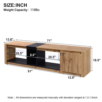 Modern LED TV Stand with Media Storage