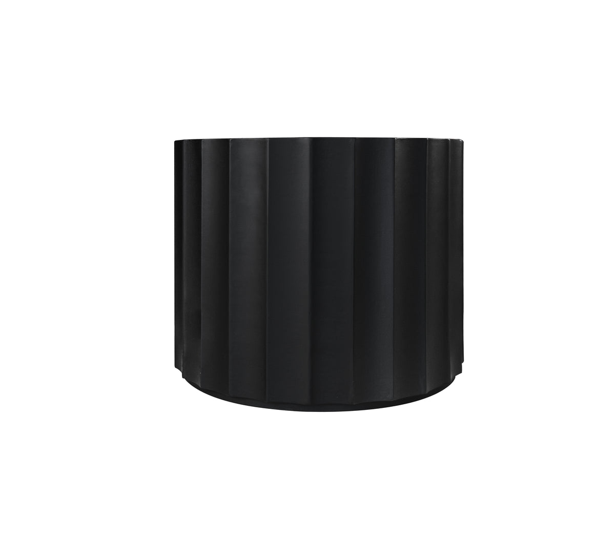 Black 2-Piece Round Nesting Coffee Table Set – Modern MDF with Lacquered Finish
