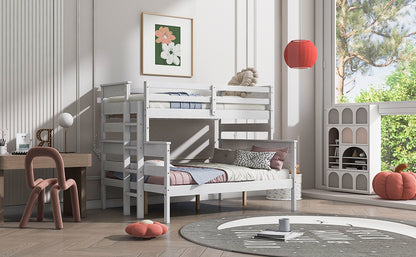 Twin over Full Bunk Bed White