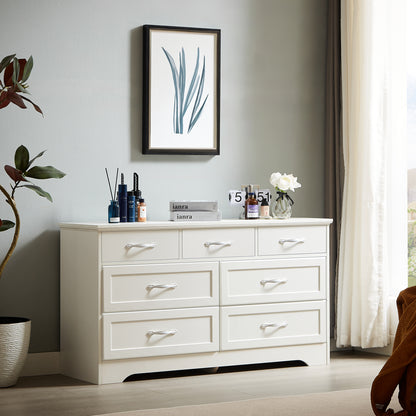 Modern 3-Drawer Dresser with Metal Pulls