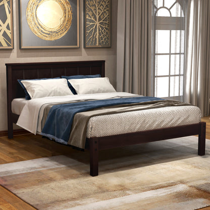 Espresso Twin Platform Bed – Wood Slat Support