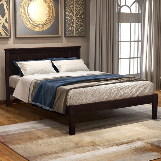 Espresso Twin Platform Bed – Wood Slat Support