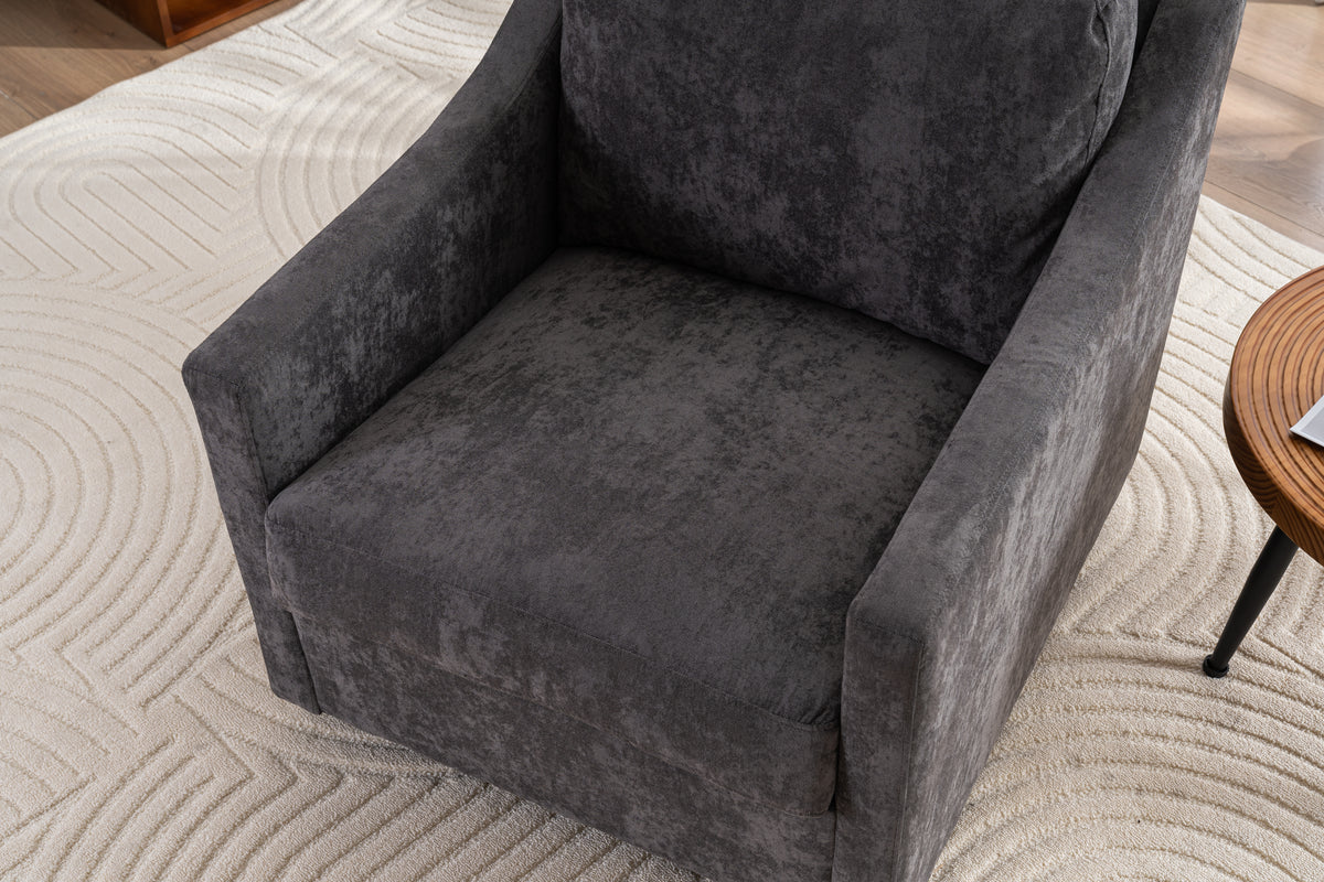 Large Swivel Accent Chair Gray